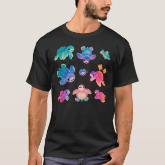 Meeresschildkrötenfreunde Retro T-Shirt