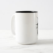 Meeresschildkrötenhintergrund Zweifarbige Tasse (Vorderseite Links)