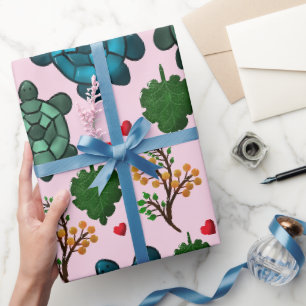 Meeresschildkrötenliebhaber-Geschenk, Süßes-Schild Geschenkpapier