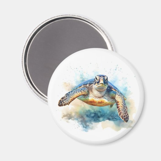 Meeresschildkrötenmagnet Magnet (Vorderseite/Rückseite)