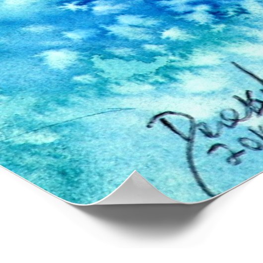 Meeresschildkrötenmalerei auf Leinwand Meereswelt Poster (Ecke)