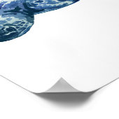 Meeresschildkrötenmalerei Poster (Ecke)