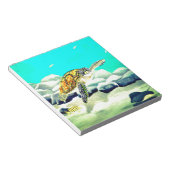 Meeresschildkrötenmalerei Schönes blaues Meer Notizblock (angewinkelt)