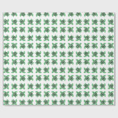 Meeresschildkrötenmosaik in Jade Green Geschenkpapier (Flach)