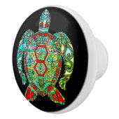 Meeresschildkrötenmosaik Keramikknauf (Rechts)