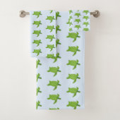 Meeresschildkrötenmuster auf hellblau badhandtuch set (Insitu)