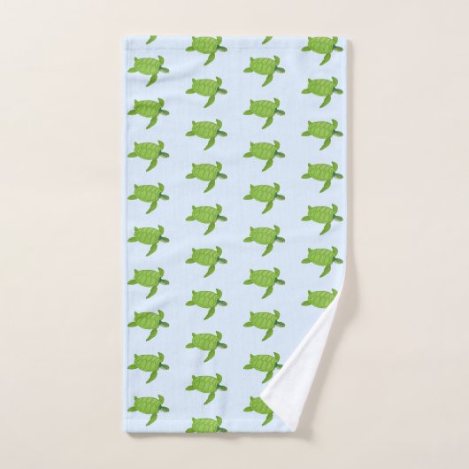 Meeresschildkrötenmuster auf hellblau badhandtuch set (Handtuch)