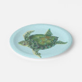 Meeresschildkrötenpapier-Teller Pappteller (Schrägansicht)