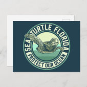 Meeresschildkrötenschutz Postkarte (Vorne/Hinten)