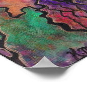 Meeresschildkrötenschwimmen Poster (Ecke)