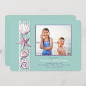 Meeresschnecken-Foto-Einladung Einladung (Vorne/Hinten)