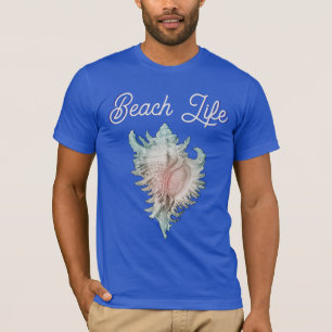 Meeresschneckenhaus "Strandleben" T-Shirt