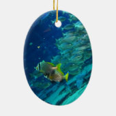 Meeresschule des Blauen Ozeans Keramik Ornament (Hinten)