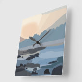 Meeresschutzgebiet Quadratische Wanduhr (Winkel)