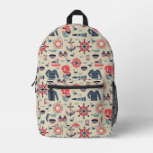 Meeresschutzmuster Bedruckter Rucksack (Vorderseite)