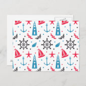 Meeresschutzmuster Postkarte (Vorne/Hinten)