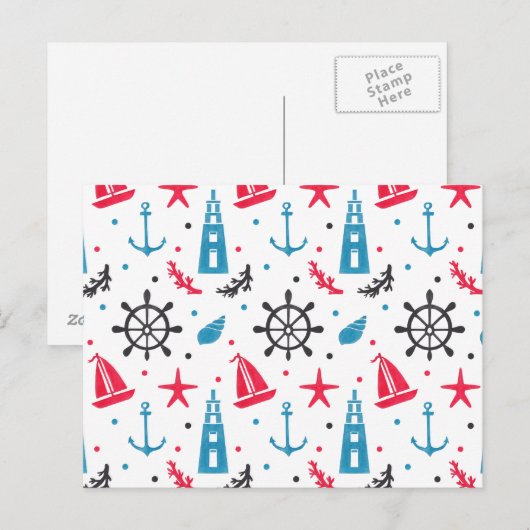 Meeresschutzmuster Postkarte (Vorne/Hinten)