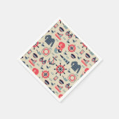 Meeresschutzmuster Serviette (Ecke)