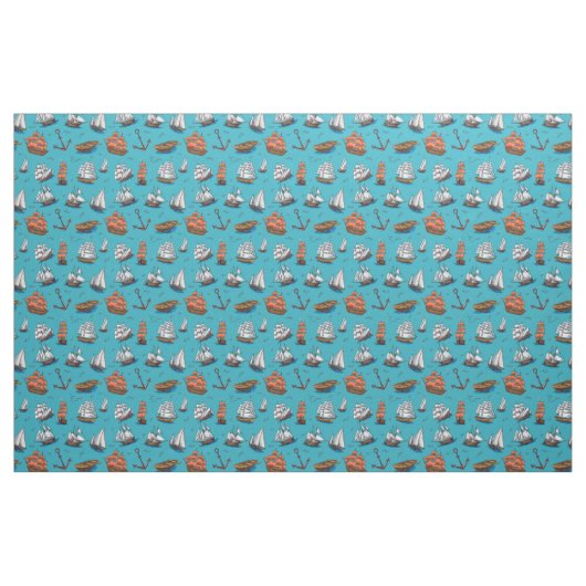 Meeresschutzmuster Stoff (Fat Quarter (45,7 x 55,9 cm))