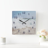 Meeresschwärme Quadratische Wanduhr (Zuhause)