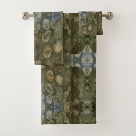 Meeressediment Gemstone Boxed Muster Badhandtuch Set (Insitu)