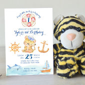 Meeressegler-Thema pastellfarbene Wasserfarbe in Einladung