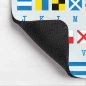 Meeressignale Blau Mousepad (Ecke)