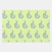 Meeresskizze in Neon Geschenkpapier Set (Vorderseite 2)