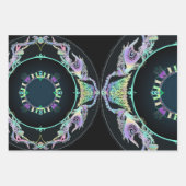 Meeresskizze in Neon Geschenkpapier Set (Vorderseite)