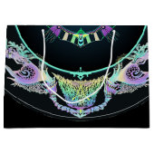 Meeresskizze in Neon Große Geschenktüte (Vorderseite)