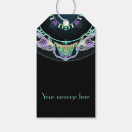 Meeresskizze in Neon, personalisierbar Geschenkanhänger