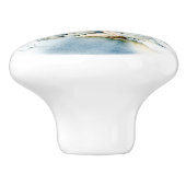 Meeresstern und Muschel Wasserfarbenküste Keramikknauf (Seitenansicht)