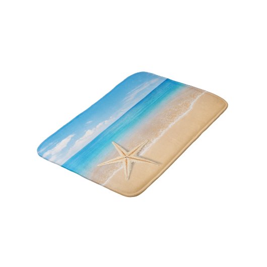 Meeressternchen Kleine Badezimmer-Matte Badematte (Schrägansicht)