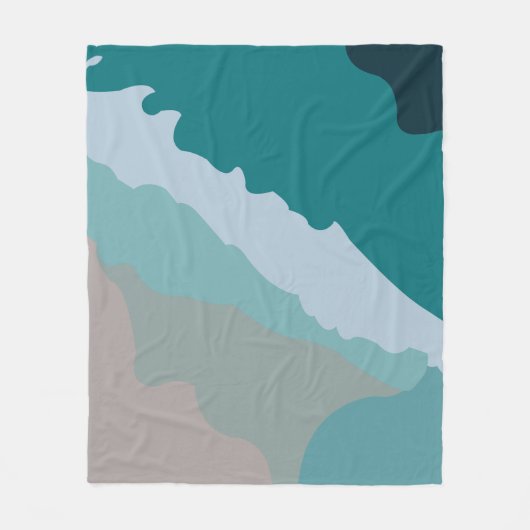 Meeresstrand Fleecedecke (Vorderseite)