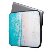 Meeresstrand, schöne Landschaft, Reisethema. Laptopschutzhülle (Vorderseite Links)