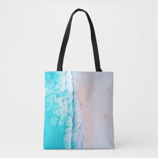 Meeresstrand, schöne Landschaft, Reisethema. Tasche (Vorderseite)