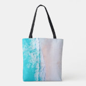 Meeresstrand, schöne Landschaft, Reisethema. Tasche (Rückseite)