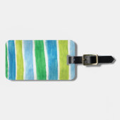 Meeresstreifen: blau und grün gepäckanhänger (Vorderseite horizontal)