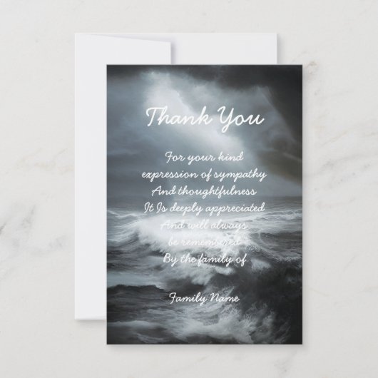 Meeressturm Dankeskarte (Vorderseite)