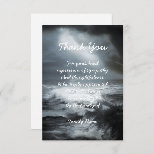 Meeressturm Dankeskarte (Vorne/Hinten)