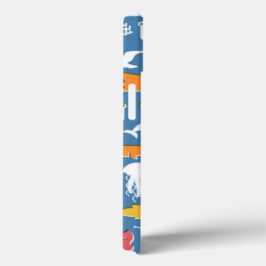 Meeressymbole Muster Case-Mate iPhone Hülle (Rückseite / Rechts)