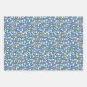 Meeressymbole Muster Geschenkpapier Set (Vorderseite 3)