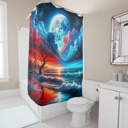 Meeresszene Duschvorhang (Beispiel)