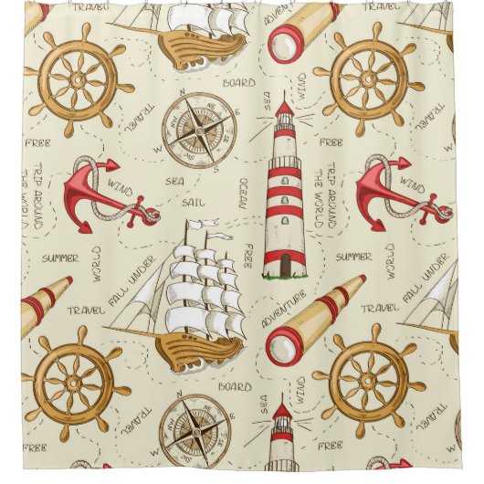 Meeresszene Duschvorhang (Vorderseite)