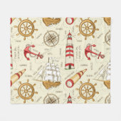 Meeresszene Fleecedecke (Vorderseite (Horizontal))