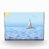Meeresszene mit Schiff Fotoblock (Vorderseite)