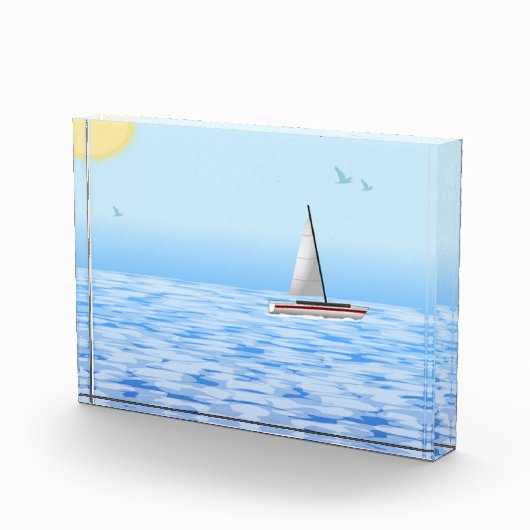 Meeresszene mit Schiff Fotoblock (Rechts)