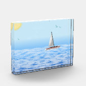 Meeresszene mit Schiff Fotoblock (Links)