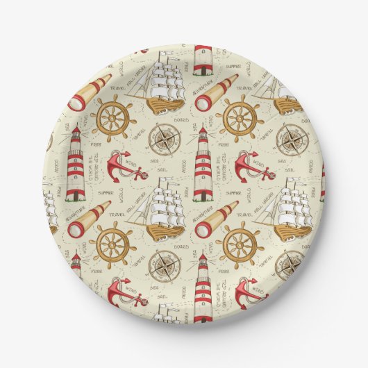 Meeresszene Pappteller (Vorderseite)