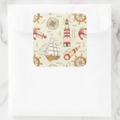 Meeresszene Quadratischer Aufkleber (Tasche)